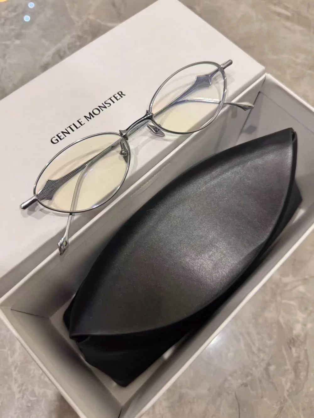 Gentle Monster BOLD Silver Oval Eyeglasses
